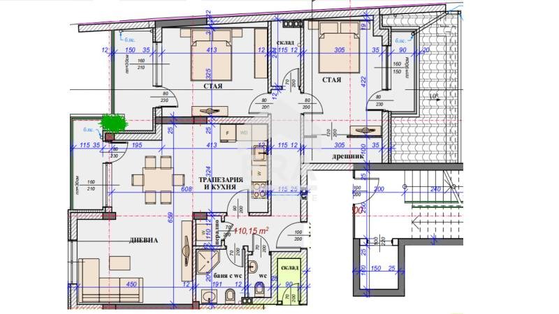 Satılık  2 yatak odası Ruse , Haşove , 130 metrekare | 91952968