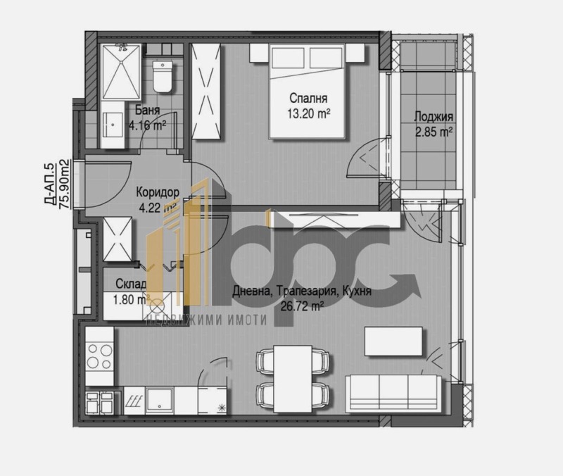 Продава 2-СТАЕН, гр. София, Кръстова вада, снимка 2 - Апартаменти - 53074076