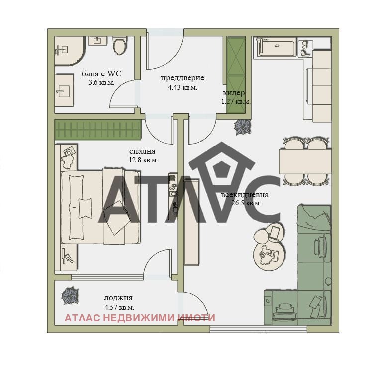 Продава  2-стаен град Пловдив , Христо Смирненски , 70 кв.м | 80031779 - изображение [11]