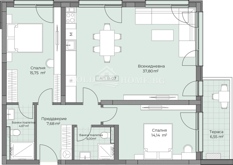 Продава 3-СТАЕН, гр. Пловдив, Остромила, снимка 4 - Aпартаменти - 47500676