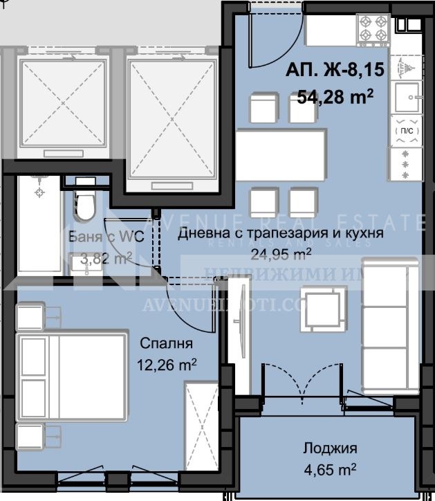 Til salg  1 soveværelse Plovdiv , Hristo Smirnenski , 71 kvm | 81437709 - billede [2]