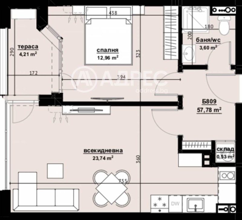 Продава 2-СТАЕН, гр. Бургас, област Бургас, снимка 3 - Апартаменти - 52532258