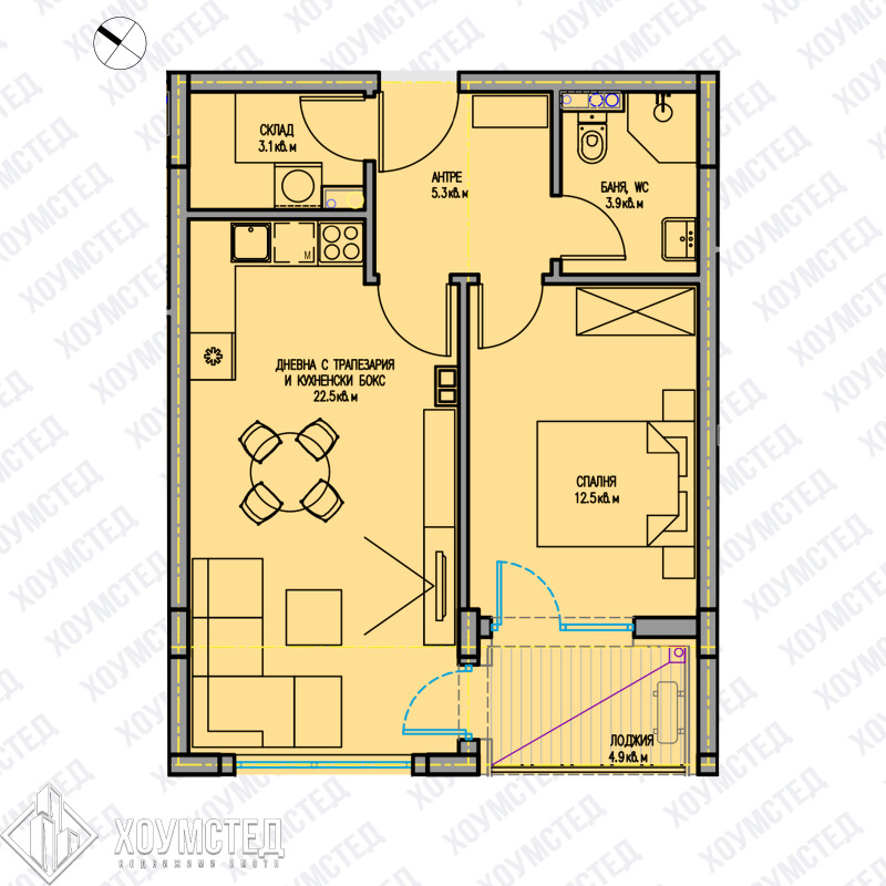 На продаж  1 спальня Бургас , Славейков , 71 кв.м | 26182599 - зображення [9]