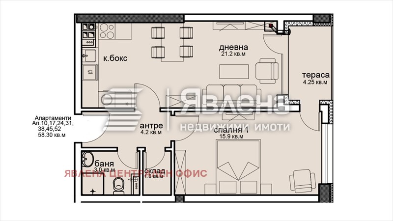 Продава 2-СТАЕН, гр. София, Витоша, снимка 3 - Апартаменти - 53701363