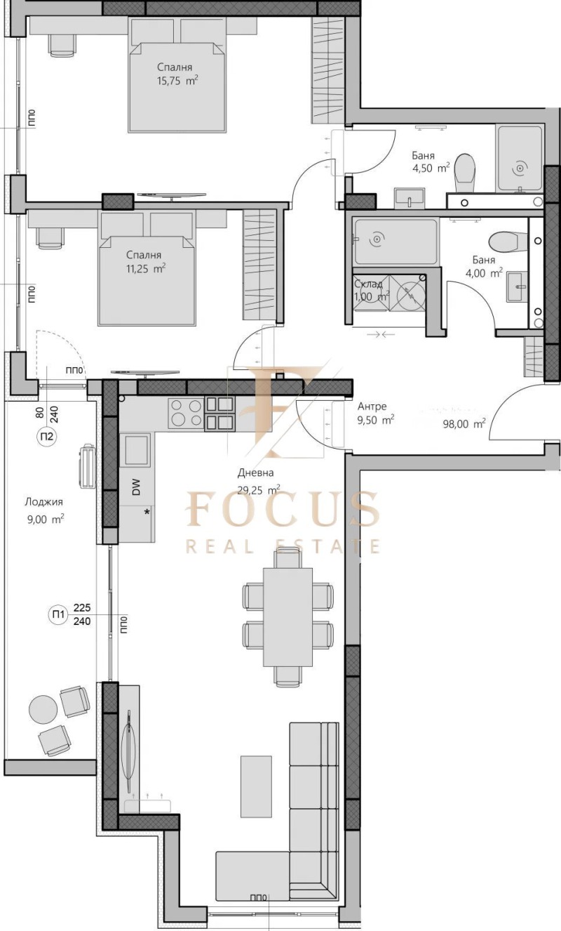 Zu verkaufen  2 Schlafzimmer Plowdiw , Hristo Smirnenski , 116 qm | 88235851 - Bild [3]