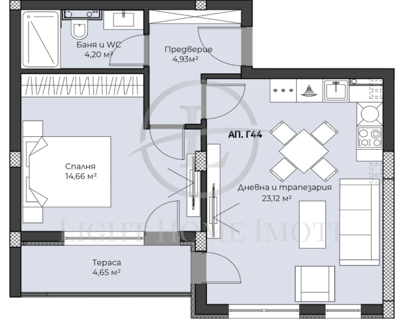 Zu verkaufen  1 Schlafzimmer Plowdiw , Hristo Smirnenski , 72 qm | 90078733 - Bild [2]