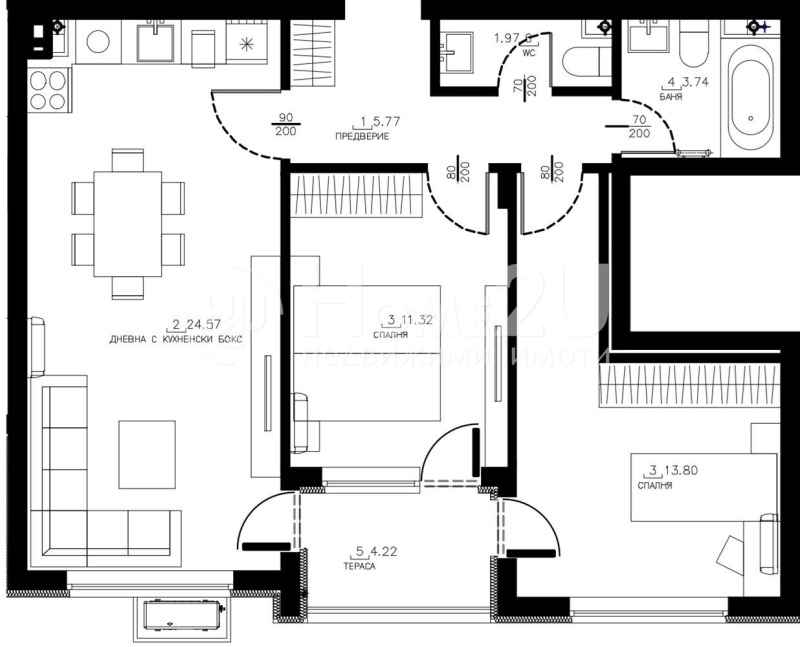 Продава 3-СТАЕН, гр. София, Малинова долина, снимка 7 - Апартаменти - 53005352