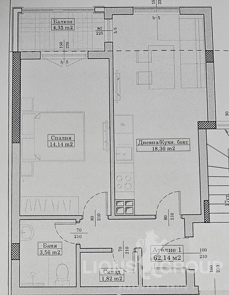 Продава АТЕЛИЕ, ТАВАН, гр. Варна, Колхозен пазар, снимка 2 - Апартаменти - 53946538
