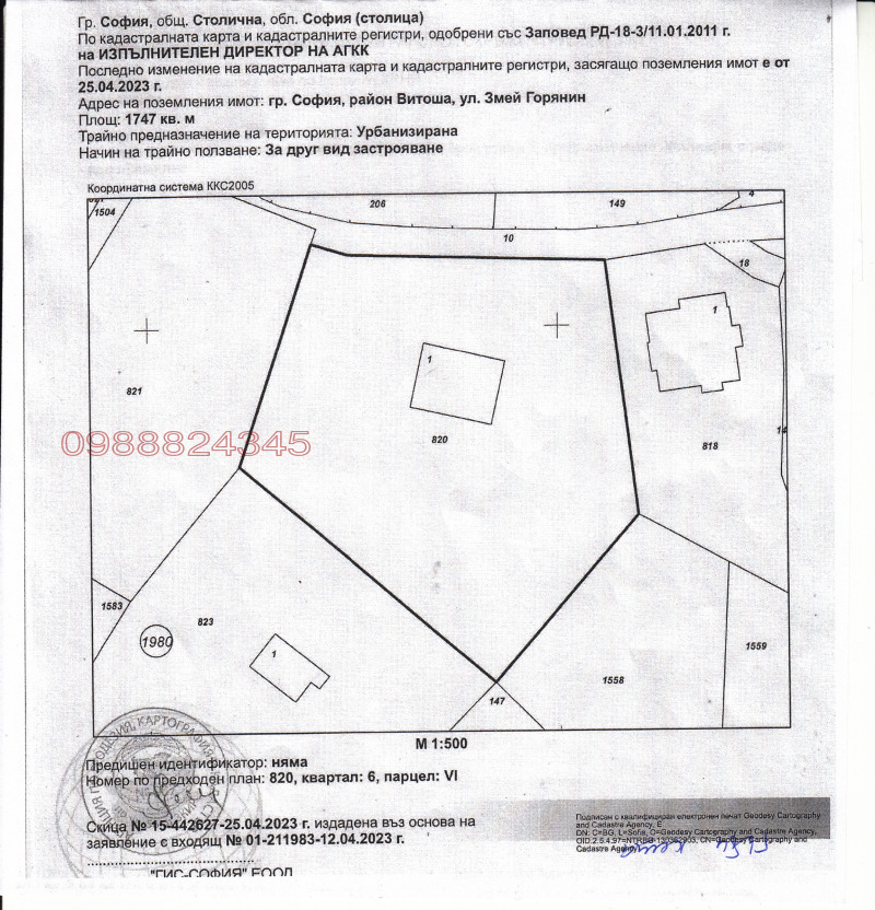 Продава ПАРЦЕЛ, гр. София, Драгалевци