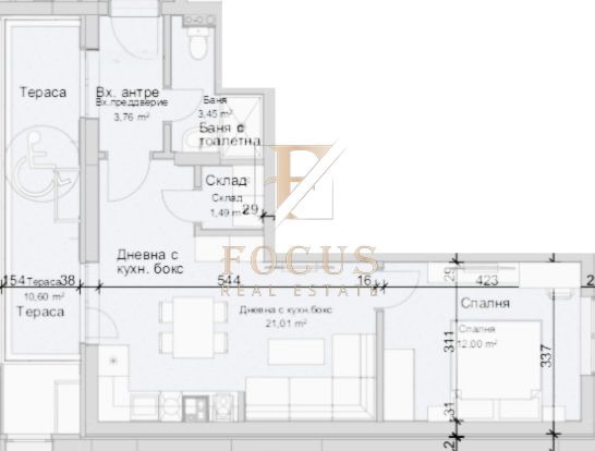 Продаја  1 спаваћа соба Пловдив , Остромила , 74 м2 | 90641981 - слика [2]