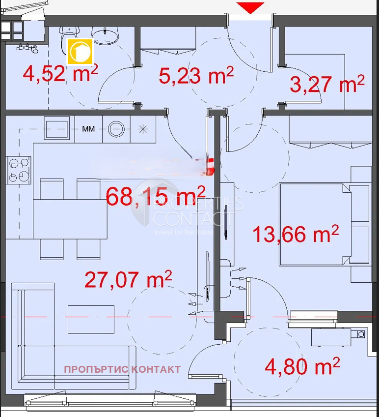 Продава 2-СТАЕН, гр. Бургас, Славейков, снимка 17 - Апартаменти - 52645023