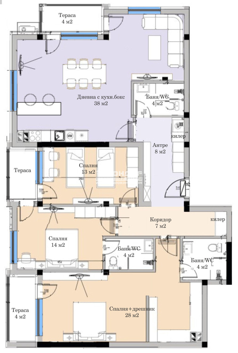 Продава  Многостаен град Пловдив , Кършияка , 177 кв.м | 92669045 - изображение [3]
