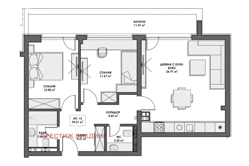 Продава 3-СТАЕН, гр. София, Бояна, снимка 7 - Aпартаменти - 43127714