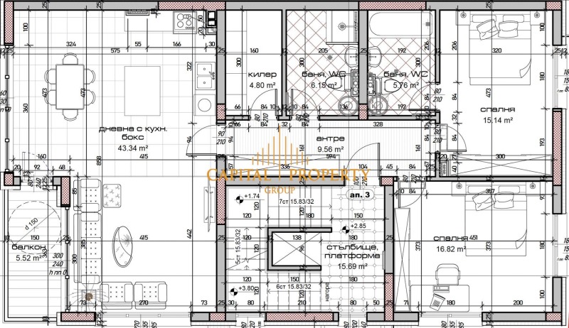 Продава 3-СТАЕН, гр. Варна, м-т Зеленика, снимка 5 - Апартаменти - 53182426