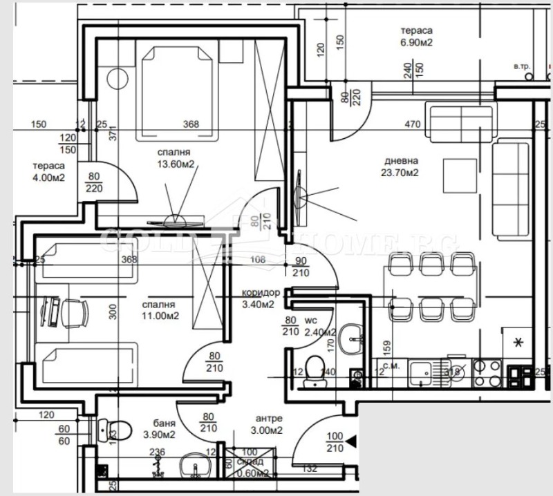 Продава 3-СТАЕН, гр. Пловдив, Беломорски, снимка 2 - Апартаменти - 53286371