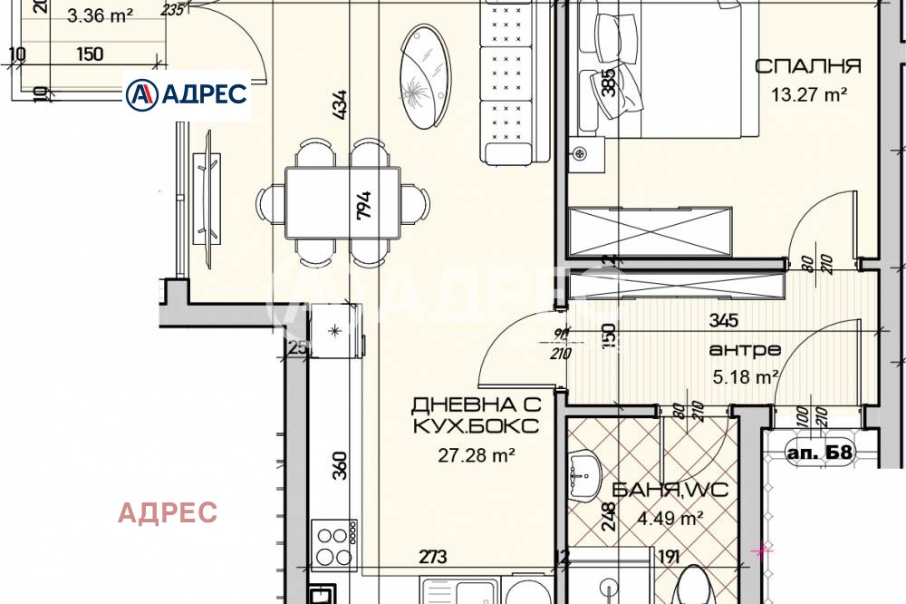 Продава 2-СТАЕН, гр. Варна, Виница, снимка 2 - Апартаменти - 53766157