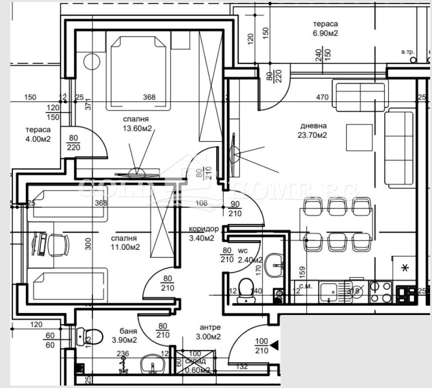 Продава 3-СТАЕН, гр. Пловдив, Беломорски, снимка 2 - Апартаменти - 53286371