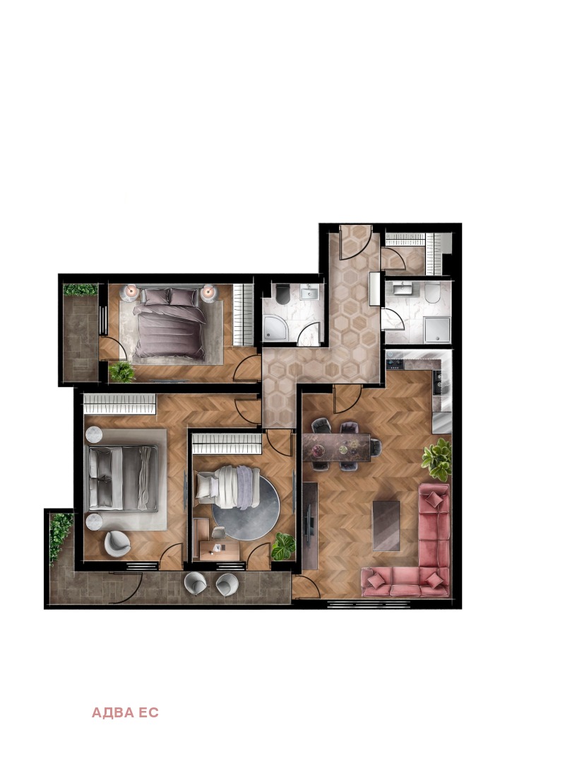 Продава 4-СТАЕН в град София, Люлин 5 - 114 кв.м / 247 346 € » 483 766.73 лв., АДВА ЕС