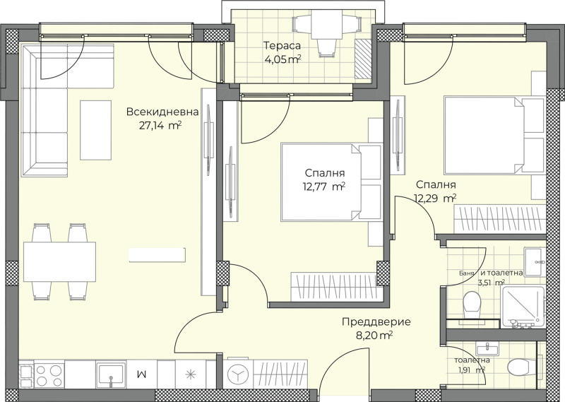 Продава  3-стаен град Пловдив , Остромила , 95 кв.м | 41469591