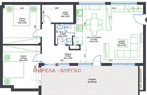Продава 3-СТАЕН, гр. Созопол, област Бургас, снимка 5 - Апартаменти - 53782641