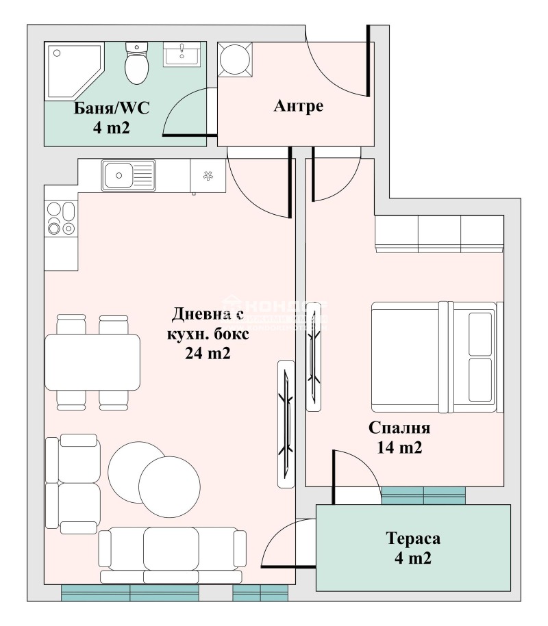Продава  2-стаен град Пловдив , Тракия , 68 кв.м | 15205206 - изображение [2]