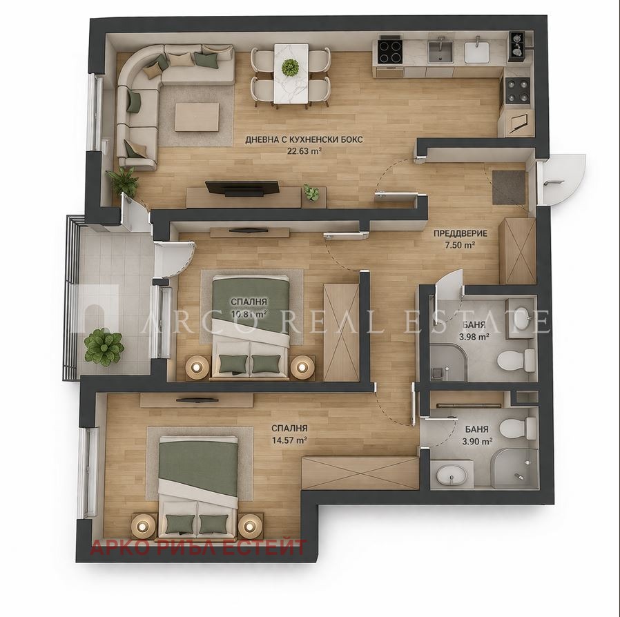 Продава 3-СТАЕН, гр. София, Малинова долина, снимка 7 - Апартаменти - 54051820