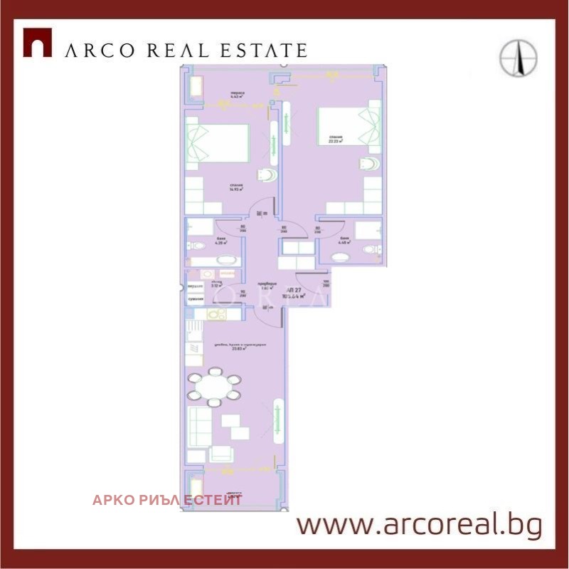 Продава 3-СТАЕН, гр. София, Малинова долина