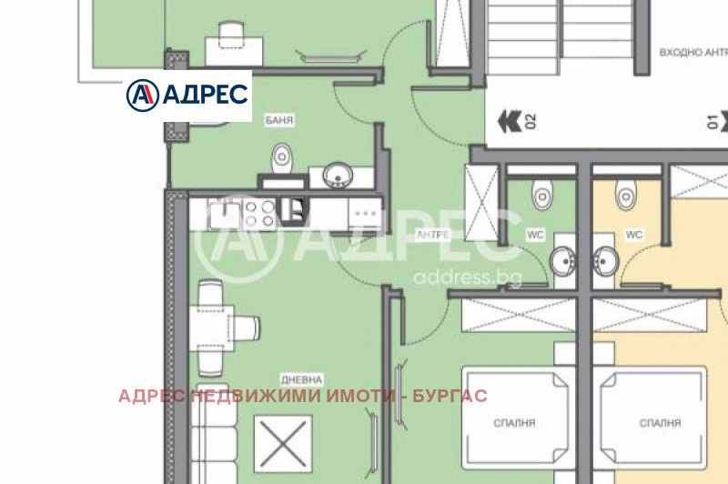 Продава 3-СТАЕН, гр. Черноморец, област Бургас, снимка 3 - Aпартаменти - 48785490