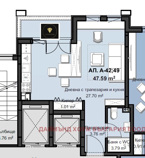 Продава 1-СТАЕН, гр. Пловдив, Христо Смирненски, снимка 2 - Aпартаменти - 47406382