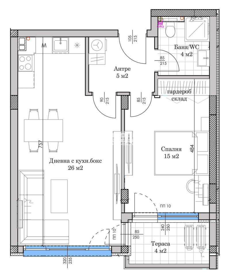 Till salu  1 sovrum Plovdiv , Ostromila , 71 kvm | 27247363 - bild [2]