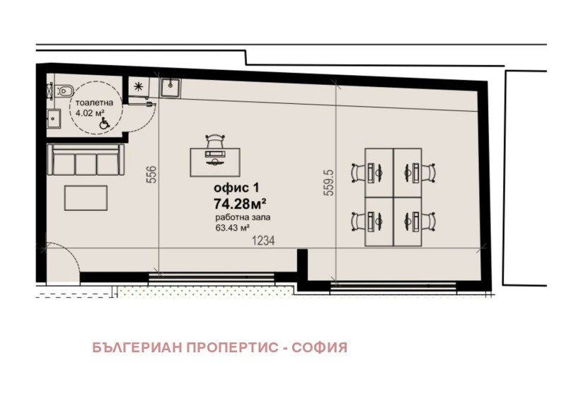 Продава ОФИС, гр. София, Зона Б-5, снимка 1 - Офиси - 48764407