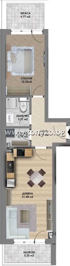 1 bedroom Hristo Smirnenski, Plovdiv 7