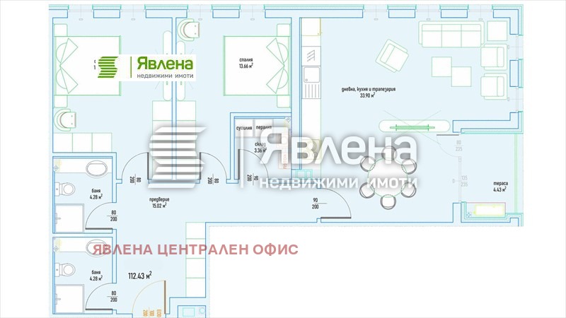 Продава 3-СТАЕН, гр. София, Малинова долина, снимка 8 - Aпартаменти - 47359930