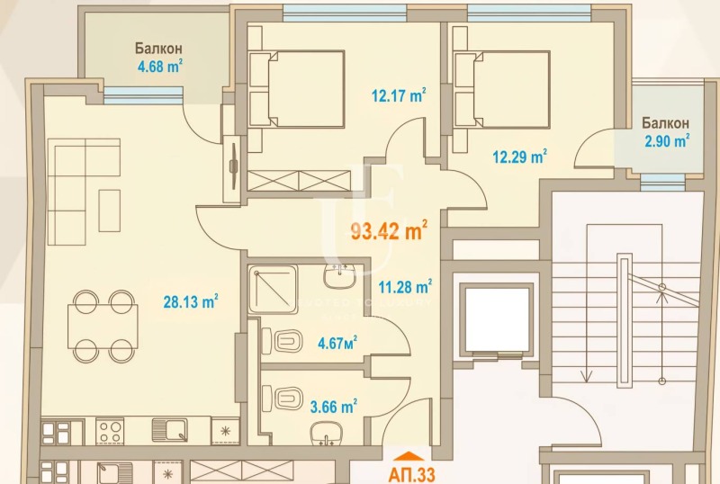 Продава 3-СТАЕН, гр. София, Център, снимка 3 - Апартаменти - 53087499