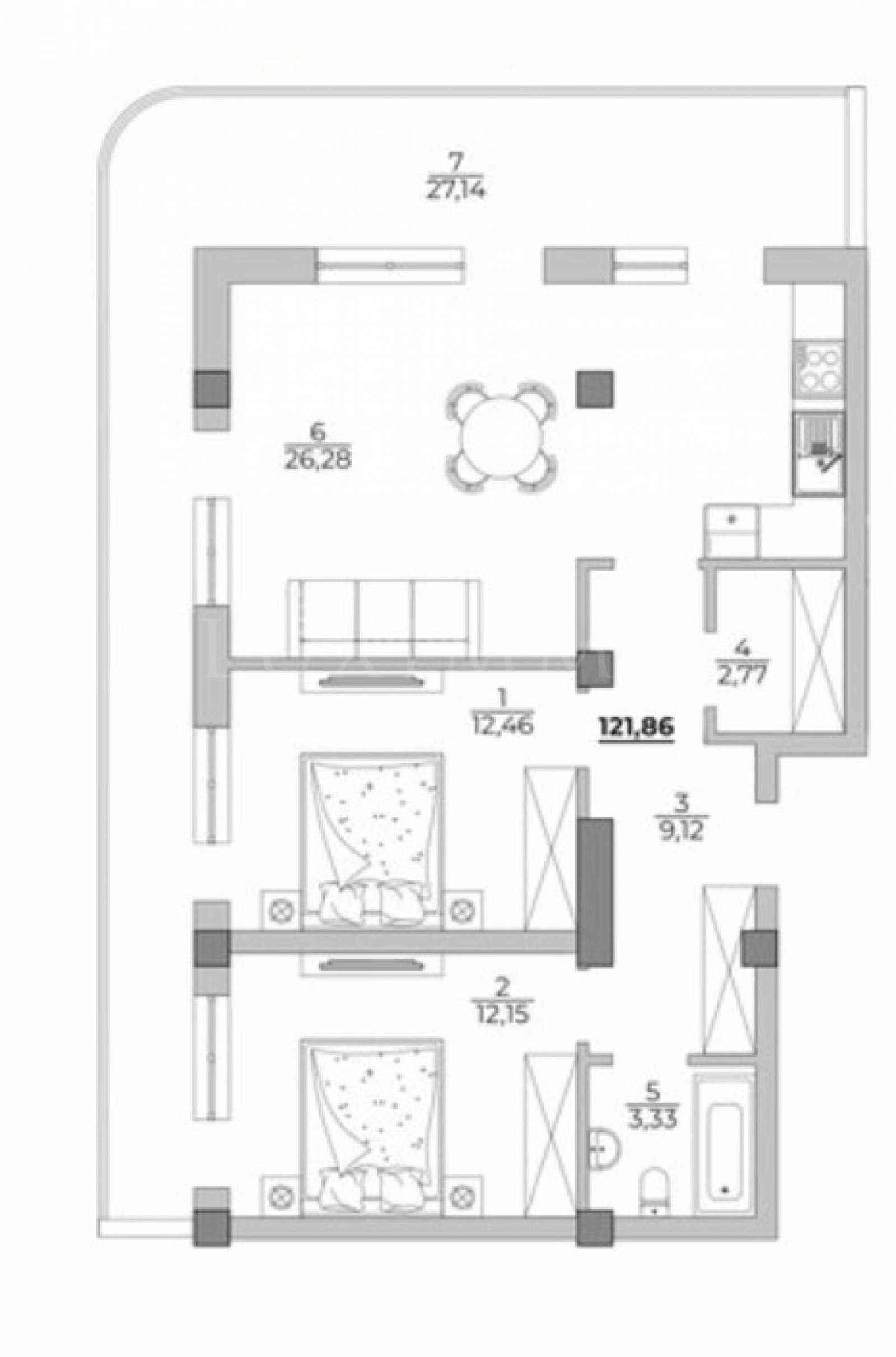 Продава 3-СТАЕН, гр. Варна, м-т Ален мак, снимка 9 - Апартаменти - 53884863