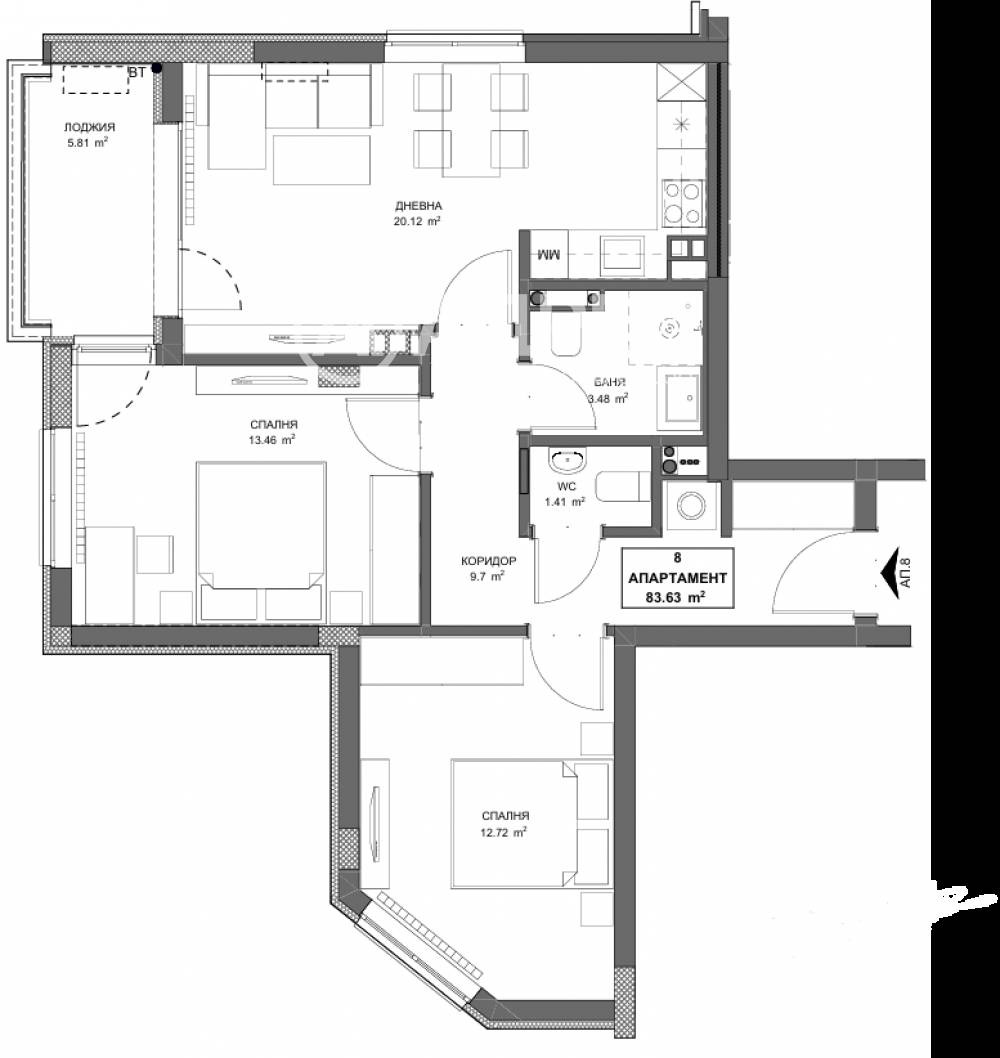 Продава 3-СТАЕН, гр. София, Обеля 2, снимка 4 - Апартаменти - 54602654