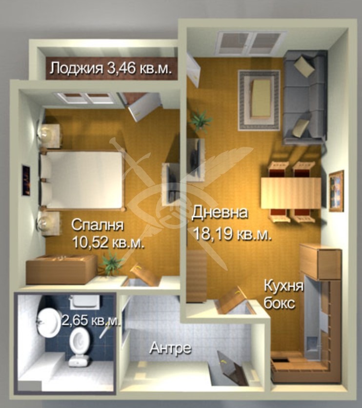 Продава  2-стаен град Бургас , Меден рудник - зона А , 55 кв.м | 97684942