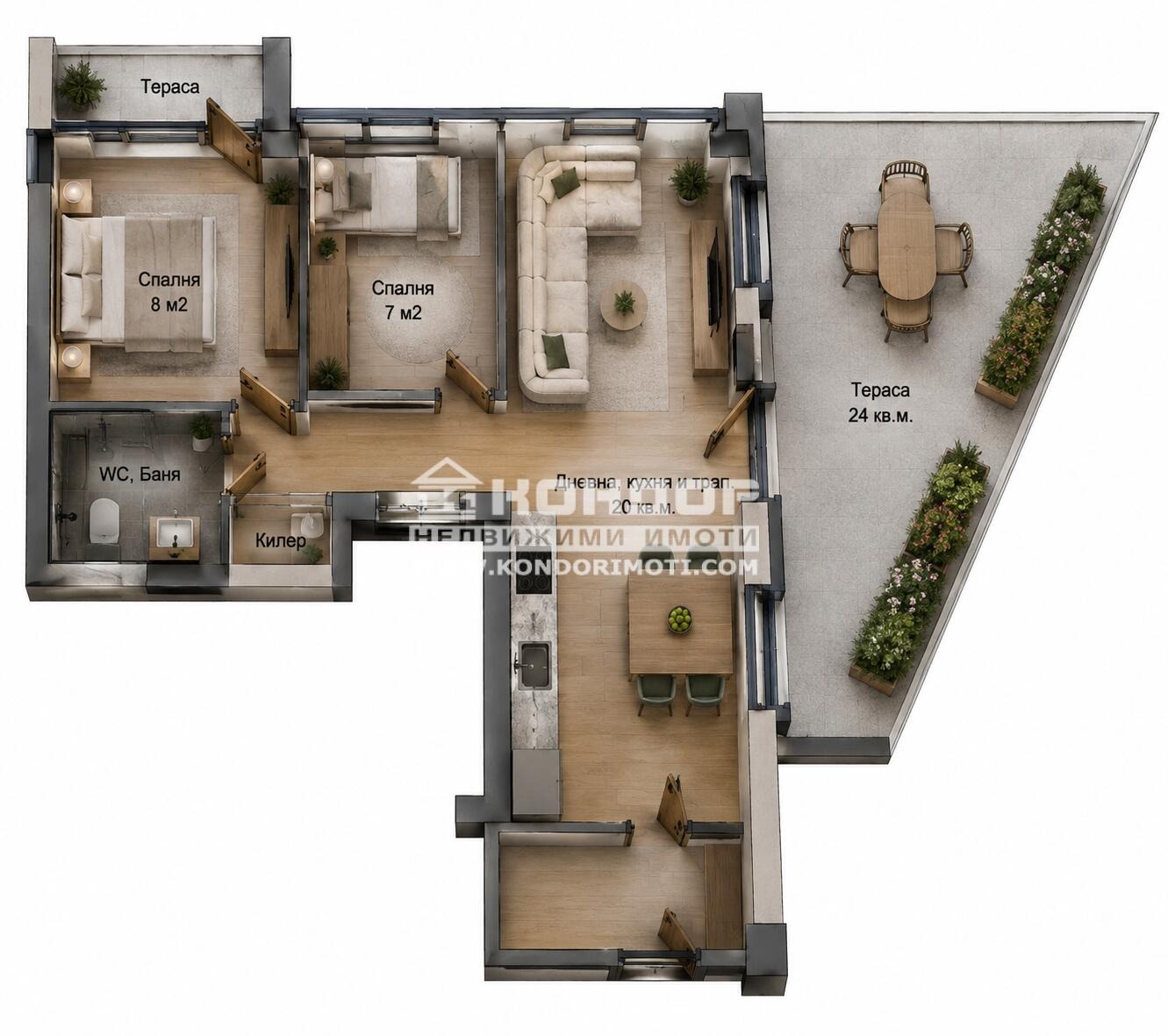 Продава 3-СТАЕН, гр. Пловдив, Център, снимка 3 - Апартаменти - 54614414