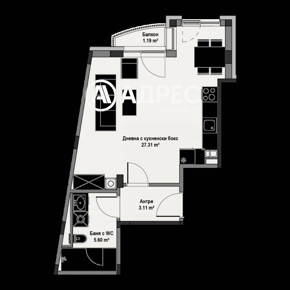 Продава 1-СТАЕН, гр. София, Витоша, снимка 4 - Апартаменти - 54251163