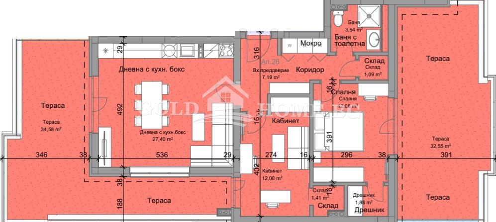 Продава 3-СТАЕН, гр. Пловдив, Остромила, снимка 2 - Апартаменти - 56279476