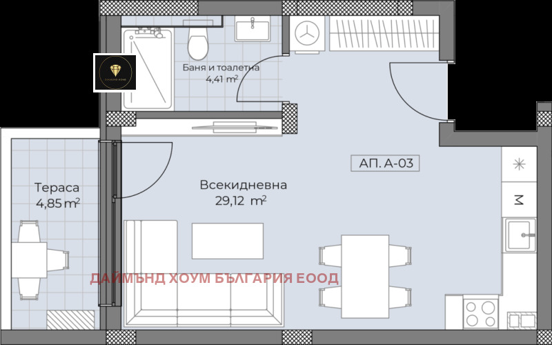 Продава 1-СТАЕН, гр. Пловдив, Остромила, снимка 2 - Aпартаменти - 47403693