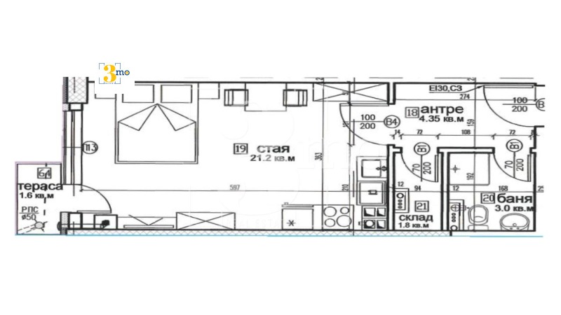 Продава  1-стаен град София , Витоша , 47 кв.м | 12745762 - изображение [2]
