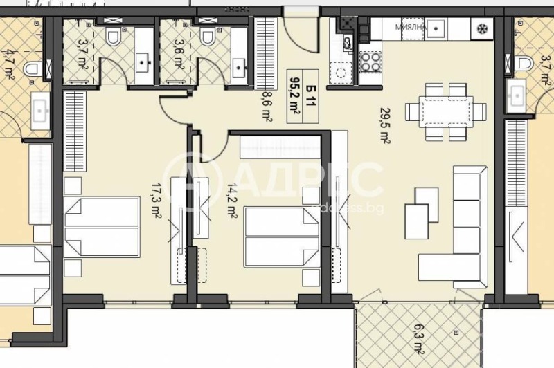 Продава 3-СТАЕН, гр. София, Бояна, снимка 3 - Апартаменти - 52686230
