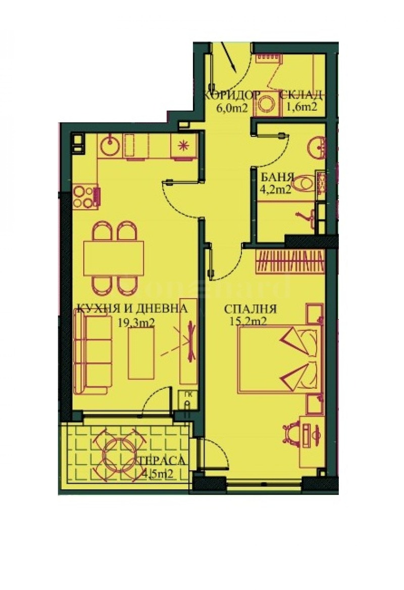 Продава 2-СТАЕН, гр. София, Малинова долина, снимка 6 - Апартаменти - 53119643