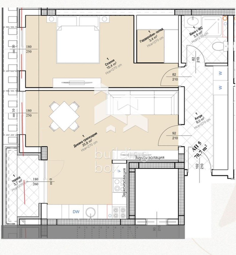 Продава 2-СТАЕН, гр. Пловдив, Остромила, снимка 3 - Апартаменти - 53231862