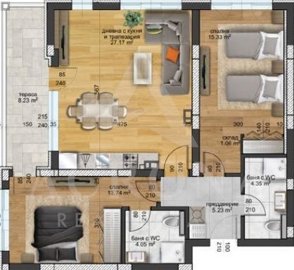 Продава 3-СТАЕН, гр. Пловдив, Христо Смирненски, снимка 2 - Апартаменти - 51655277