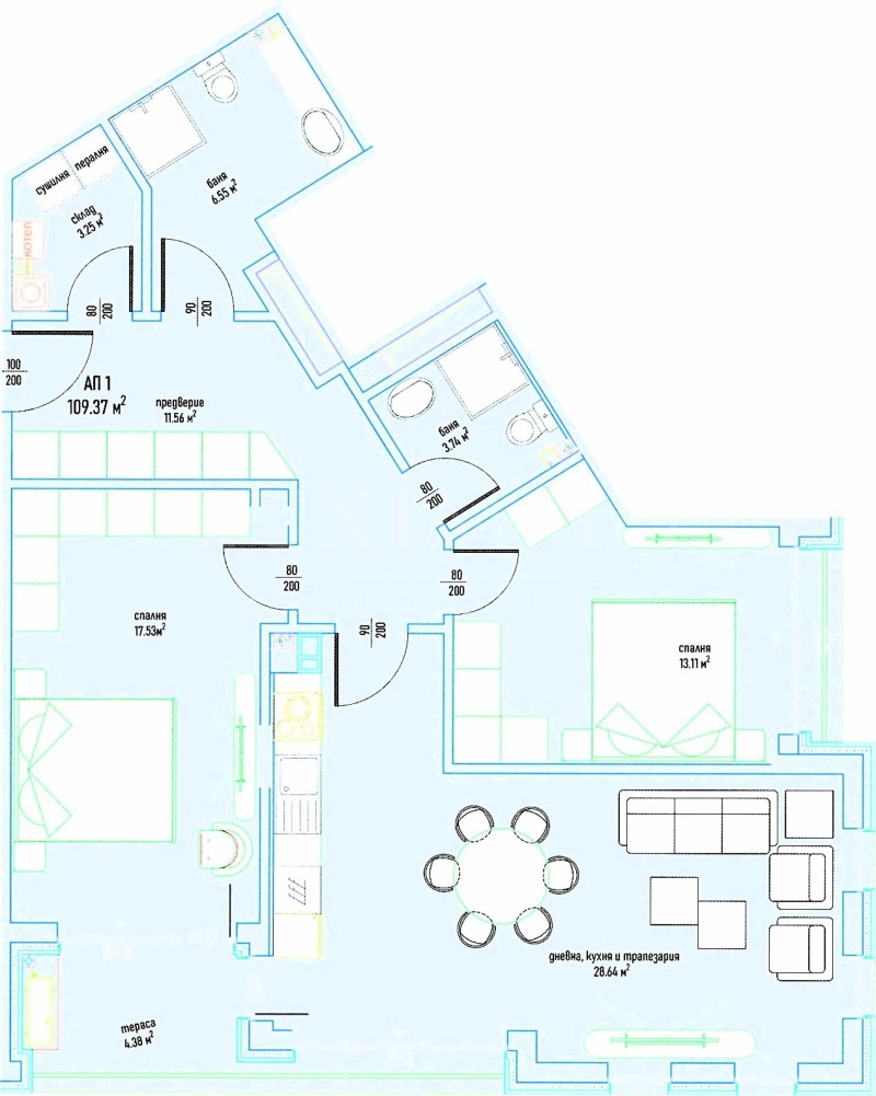 Продава 3-СТАЕН, гр. София, Малинова долина, снимка 3 - Апартаменти - 52623900