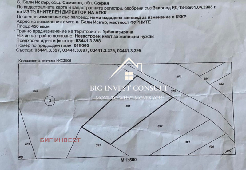 Продава ПАРЦЕЛ, с. Бели Искър, област София област, снимка 6 - Парцели - 53251592