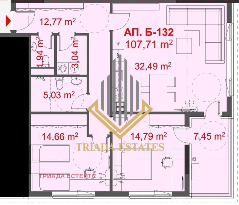 Продава 3-СТАЕН, гр. Бургас, Славейков, снимка 9 - Апартаменти - 53354784