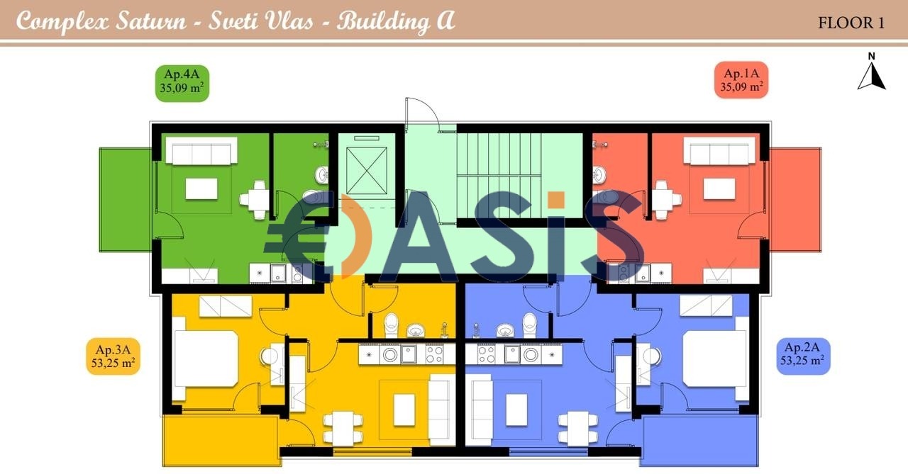 Продава 1-СТАЕН, гр. Свети Влас, област Бургас, снимка 15 - Апартаменти - 53826193